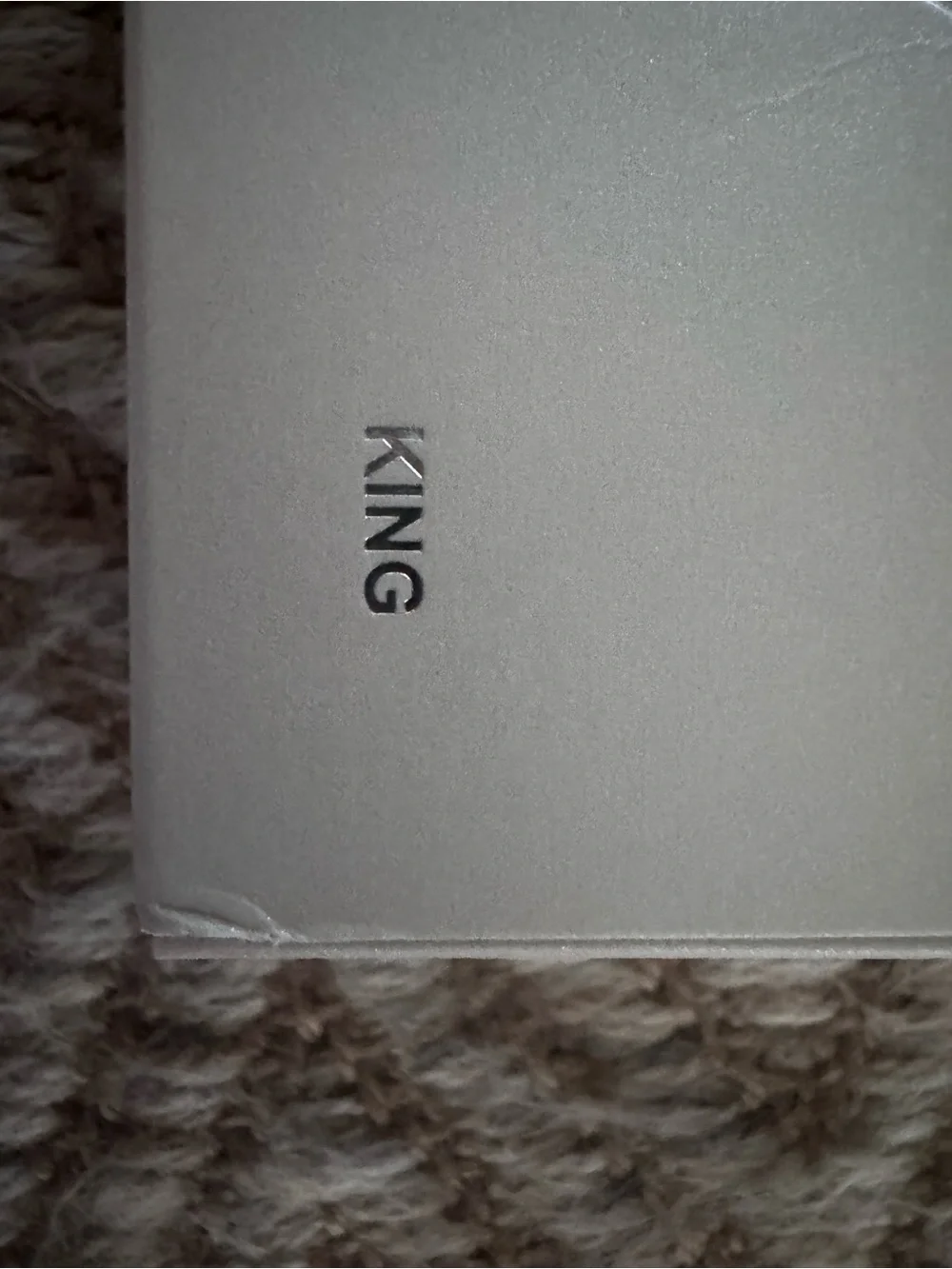 Bliss King Pillow Box in Light Gray and Silver